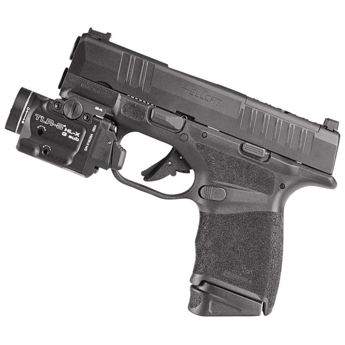 Streamlight TLR-8 HL-X G Sub Gun Light With Green Laser, 1,000 Lumens 200 Meters Springfield Hellcat - 69479 Streamlight TLR-8 HL-X G Sub Gun Light With Green Laser, 1,000 Lumens 200 Meters Springfield Hellcat - 69479