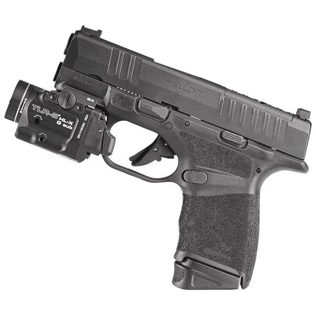 Streamlight TLR-8 HL-X G Sub Gun Light With Green Laser, 1,000 Lumens 200 Meters Springfield Hellcat - 69479 Streamlight TLR-8 HL-X G Sub Gun Light With Green Laser, 1,000 Lumens 200 Meters Springfield Hellcat - 69479