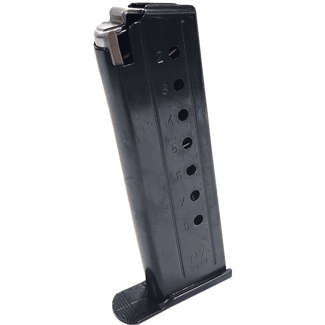 HK Magazine, 8rd Black Steel 9mm Fits H&K P7PSP - 221917S HK Magazine, 8rd Black Steel 9mm Fits H&K P7PSP - 221917S