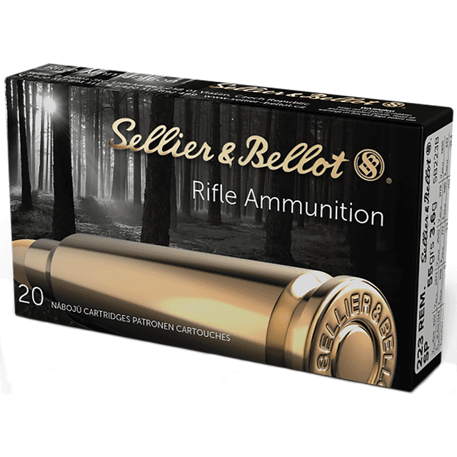 Sellier & Bellot SB223B Rifle 223Rem 55gr Soft Point 20 Per Box Sellier & Bellot SB223B Rifle 223Rem 55gr Soft Point 20 Per Box
