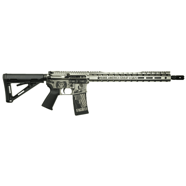 Black Rain Ordnance Trump FX Silver 5.56 Semi Automatic Rifle AR-15 Black Rain Ordnance Trump FX Silver 5.56 Semi Automatic Rifle AR-15