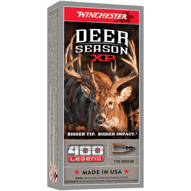 Winchester Ammo X400DS Deer Season XP 400 Legend 190gr 20 Per Box Winchester Ammo X400DS Deer Season XP 400 Legend 190gr 20 Per Box