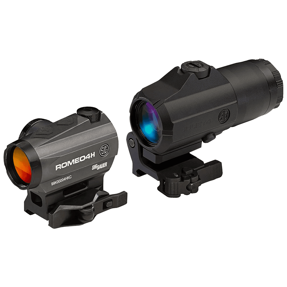 SIG Sauer Romeo4 Red Dot Optic/Juliet4 4X Magnifier Combo 2 MOA Low Mount SORJ43111 SIG Sauer Romeo4 Red Dot Optic/Juliet4 4X Magnifier Combo 2 MOA Low Mount SORJ43111