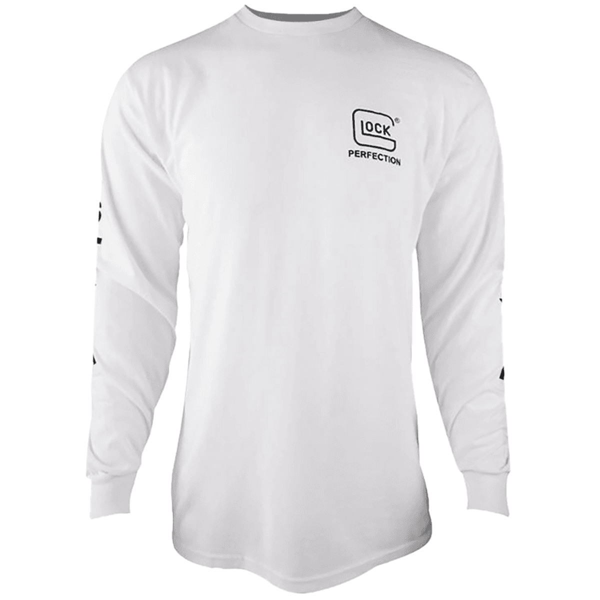 Glock Perfection Long Sleeve Tee Shirt, White Pre-Shrunk Cotton Long Sleeve Medium - AP96093 Glock Perfection Long Sleeve Tee Shirt, White Pre-Shrunk Cotton Long Sleeve Medium - AP96093
