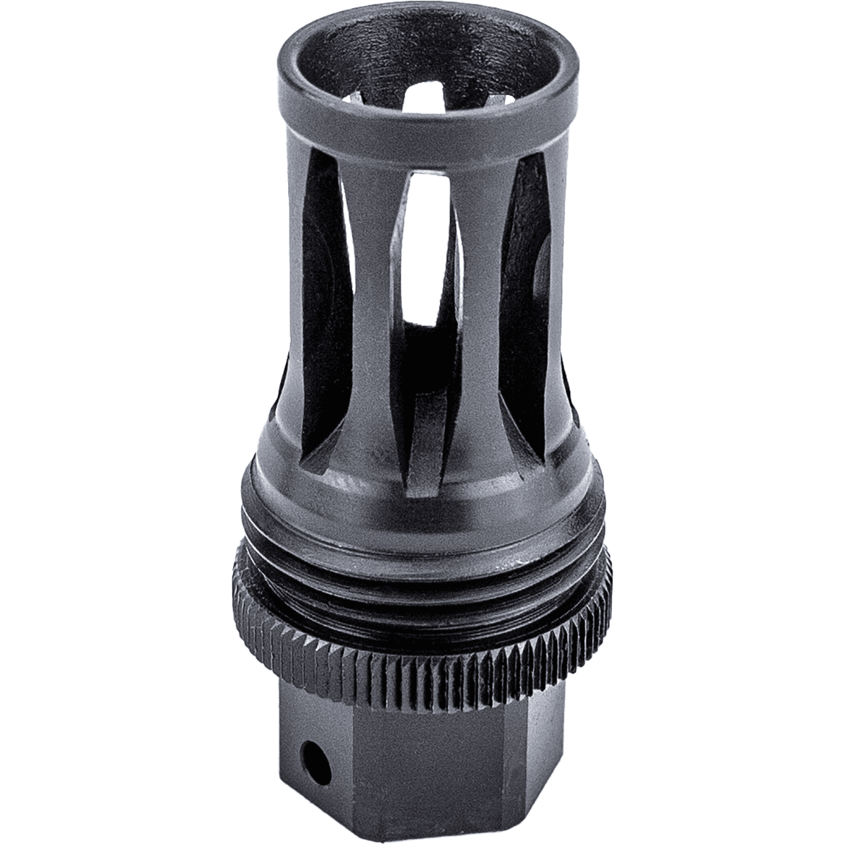 Kgm Suppressors Quick Detach Flash Hider, Black Nitride Steel 1/2"x28 Threads - A-QD-5FB-S-1 Kgm Suppressors Quick Detach Flash Hider, Black Nitride Steel 1/2"x28 Threads - A-QD-5FB-S-1