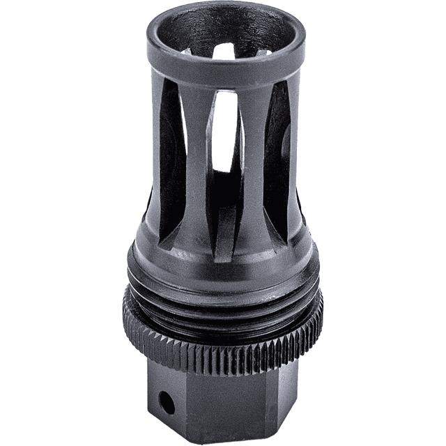 Kgm Suppressors Quick Detach Flash Hider, Black Nitride Steel 1/2"x28 Threads - A-QD-5FB-S-1 Kgm Suppressors Quick Detach Flash Hider, Black Nitride Steel 1/2"x28 Threads - A-QD-5FB-S-1