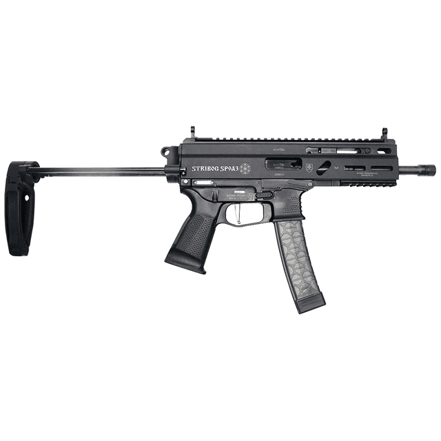 Global Ordnance LLC 850003223124 Grand Power Stribog SP9A3 9mm Luger 30+1 Black PDW Tailhook Brace Pistol Global Ordnance LLC 850003223124 Grand Power Stribog SP9A3 9mm Luger 30+1 Black PDW Tailhook Brace Pistol