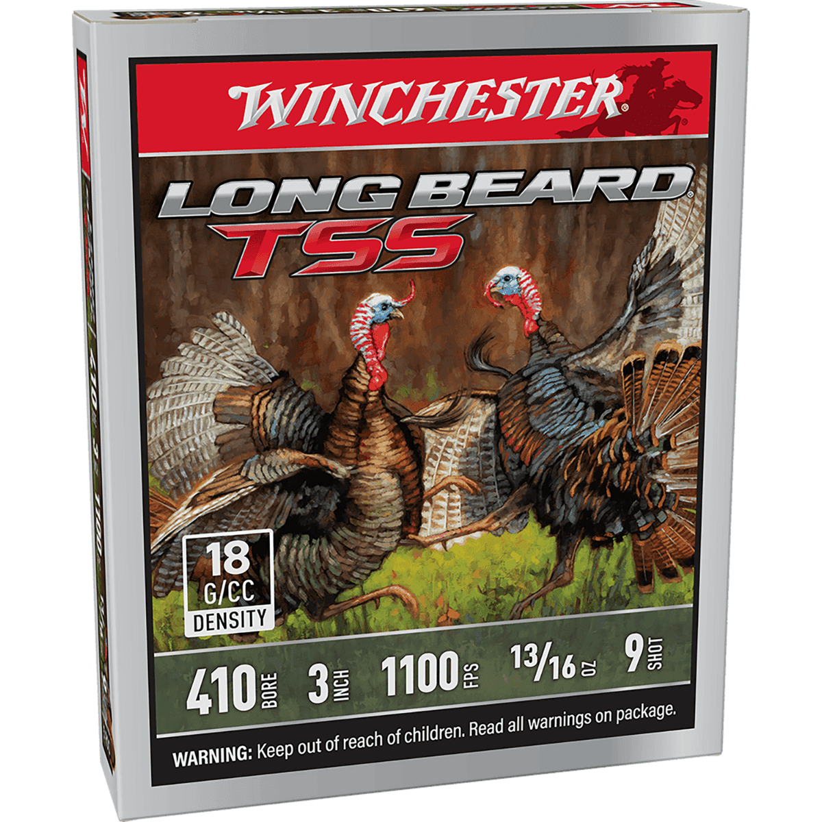 Winchester Ammo Long Beard TSS Shotgun Ammo, 3" 13/16oz Tungsten 9Shot 5 Per Box/20 Case 410 Bore - LBTSS4139 Winchester Ammo Long Beard TSS Shotgun Ammo, 3" 13/16oz Tungsten 9Shot 5 Per Box/20 Case 410 Bore - LBTSS4139