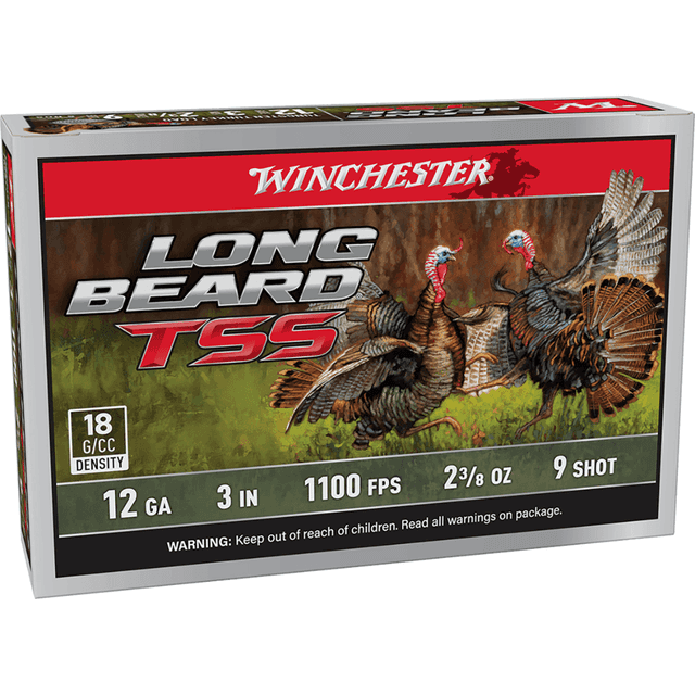 Winchester Ammo Long Beard TSS Shotgun Ammo, 3" 2 3/8oz Tungsten 9Shot 5 Per Box/10 Case 12 Gauge - LBTSS1239 Winchester Ammo Long Beard TSS Shotgun Ammo, 3" 2 3/8oz Tungsten 9Shot 5 Per Box/10 Case 12 Gauge - LBTSS1239