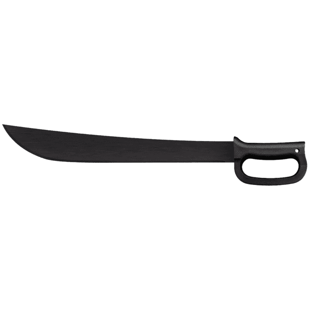 Cold Steel Latin D-Guard Machete, 23.63" Long Black Matte Baked-On Anti Rust 65Mn Carbon Steel Blade Black Polypropylene Handle Includes Sheath - CS97AD18S Cold Steel Latin D-Guard Machete, 23.63" Long Black Matte Baked-On Anti Rust 65Mn Carbon Steel Blade Black Polypropylene Handle Includes Sheath - CS97AD18S