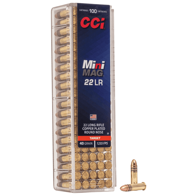 CCI Mini-Mag High Velocity 22 LR 40 gr CPRN 100rd Box Rimfire Ammo CCI Mini-Mag High Velocity 22 LR 40 gr CPRN 100rd Box Rimfire Ammo