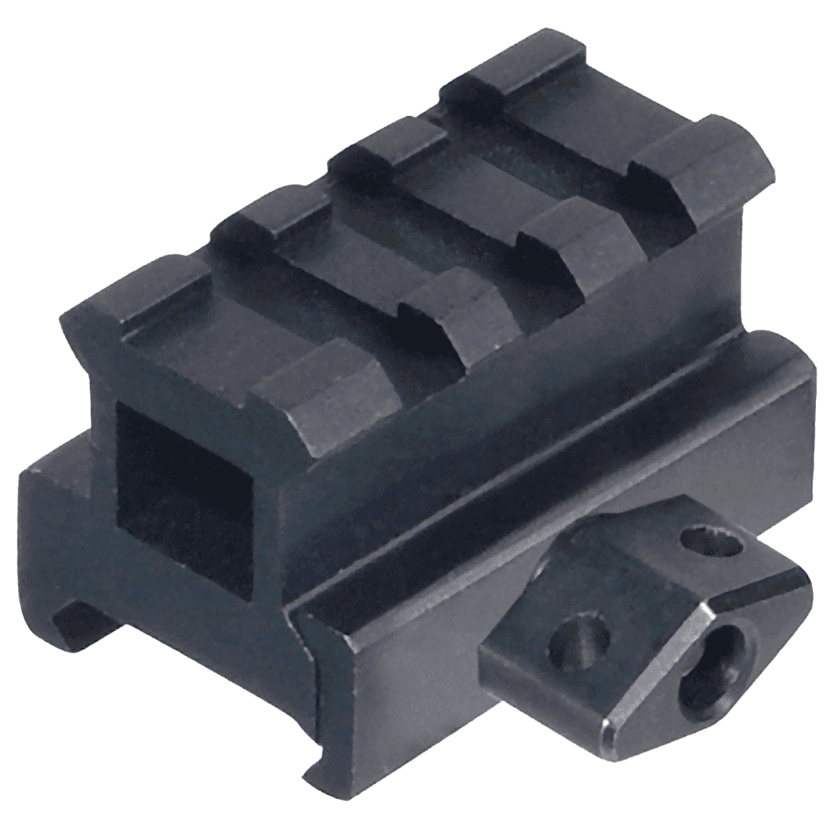 Leapers 3-Slot Picatinny Riser Mount, 0.83" Saddle Height 1.58" Length Matte Black Anodized Aluminum - MNTRS08S3 Leapers 3-Slot Picatinny Riser Mount, 0.83" Saddle Height 1.58" Length Matte Black Anodized Aluminum - MNTRS08S3