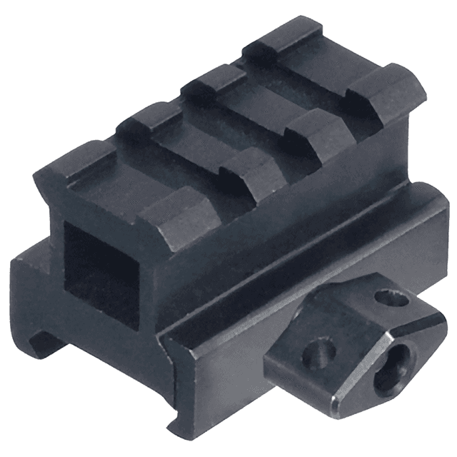 Leapers 3-Slot Picatinny Riser Mount, 0.83" Saddle Height 1.58" Length Matte Black Anodized Aluminum - MNTRS08S3 Leapers 3-Slot Picatinny Riser Mount, 0.83" Saddle Height 1.58" Length Matte Black Anodized Aluminum - MNTRS08S3