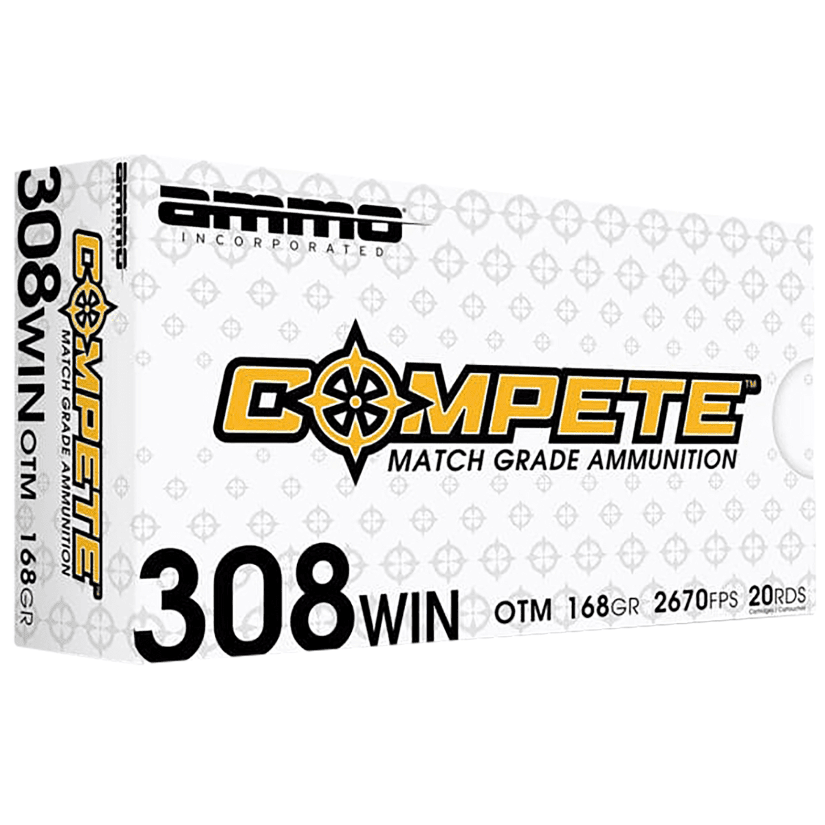 Ammo Inc Compete Rifle Ammo, 168gr Open Tip Match 20 Per Box/10 Case 308 Win Ammo Inc Compete Rifle Ammo, 168gr Open Tip Match 20 Per Box/10 Case 308 Win