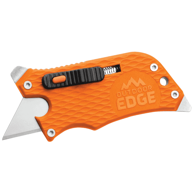 Outdoor Edge SlideWinder Multi-Tool, 3.50" Long Plain Utility Blade Orange GNR/SS Handle Screwdriver Bottle Opener - SWB10C Outdoor Edge SlideWinder Multi-Tool, 3.50" Long Plain Utility Blade Orange GNR/SS Handle Screwdriver Bottle Opener - SWB10C