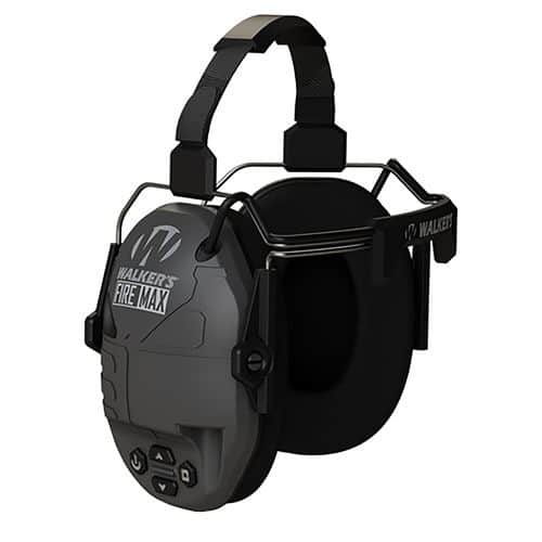 Walkers Firemax Digital BFN Muff Polymer Black Ear Cups with Black Headband & White Logo GWP-DFM-BTN Walkers Firemax Digital BFN Muff Polymer Black Ear Cups with Black Headband & White Logo GWP-DFM-BTN