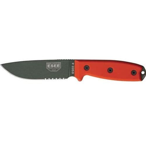 ESEE-4 Knife, Serrated Edge, No Sheathing ESEE-4 Knife, Serrated Edge, No Sheathing