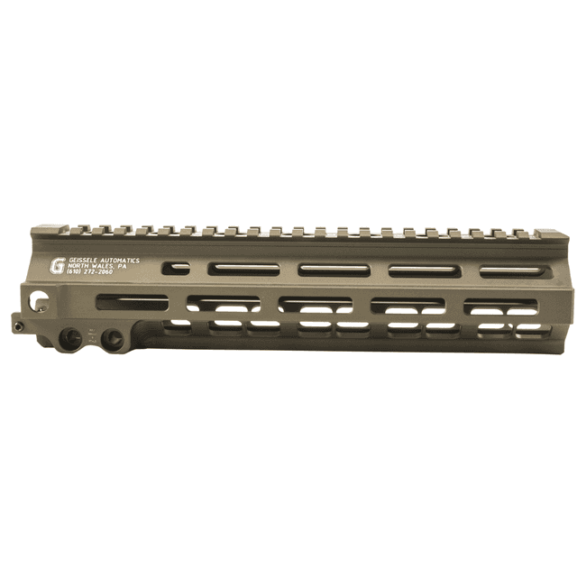 Geissele Automatics MK8 Super Modular Rail, 9.30" M-LOK Desert Dirt Aluminum Barrel Nut Included for AR Platform - 05284S Geissele Automatics MK8 Super Modular Rail, 9.30" M-LOK Desert Dirt Aluminum Barrel Nut Included for AR Platform - 05284S
