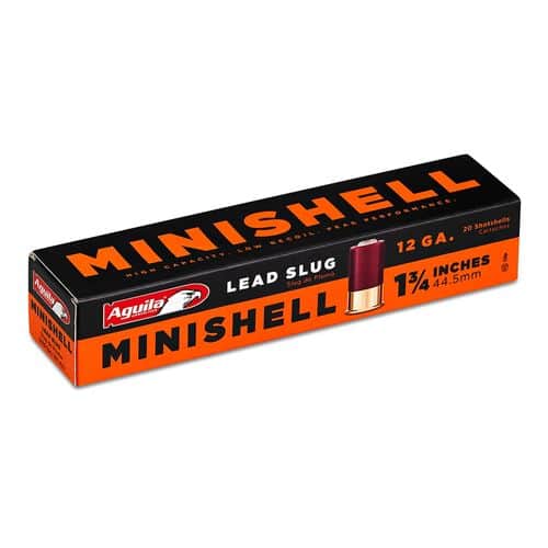 Aguila 1C128974 MINISHELL 12GA 1.75 SLUG 20rds Aguila 1C128974 MINISHELL 12GA 1.75 SLUG 20rds