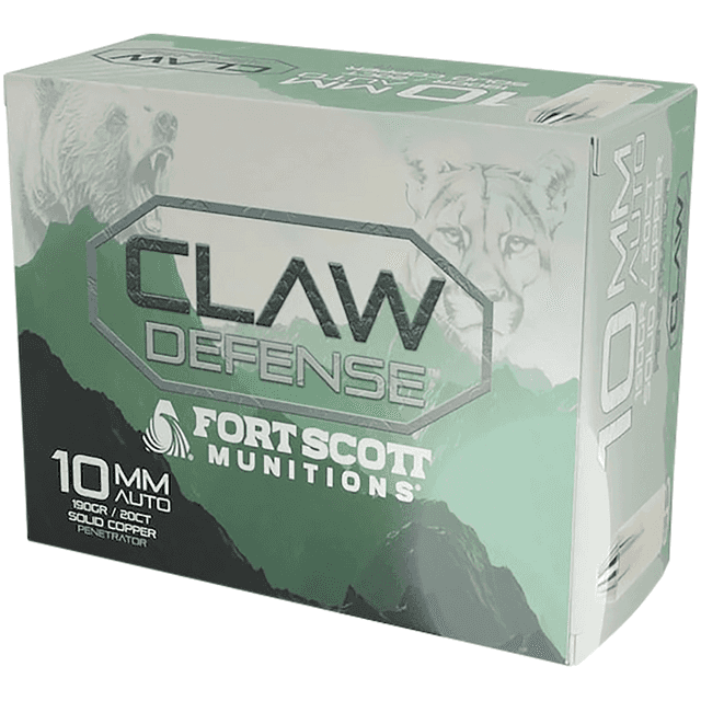 Fort Scott Munitions Claw Defense Ammo, 190gr 20 Per Box/25 Case 10mm - 10MM190SCVFNCD Fort Scott Munitions Claw Defense Ammo, 190gr 20 Per Box/25 Case 10mm - 10MM190SCVFNCD