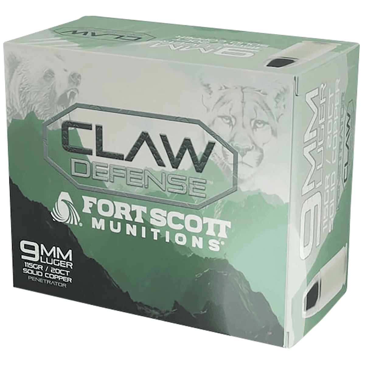 Fort Scott Munitions Claw Defense Ammo, 115gr 20 Per Box/25 Case 9mm - 9MM115SCVFNCD Fort Scott Munitions Claw Defense Ammo, 115gr 20 Per Box/25 Case 9mm - 9MM115SCVFNCD