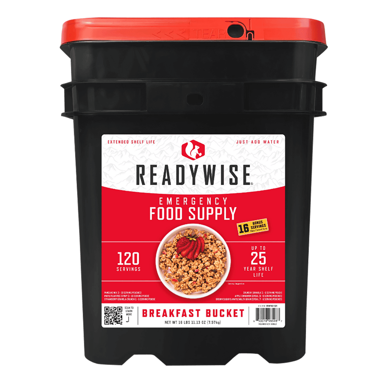 Wise Foods Emergency Supplies Breakfast Bucket, 120 Servings 25 Year Shelf Life - RW10121 Wise Foods Emergency Supplies Breakfast Bucket, 120 Servings 25 Year Shelf Life - RW10121