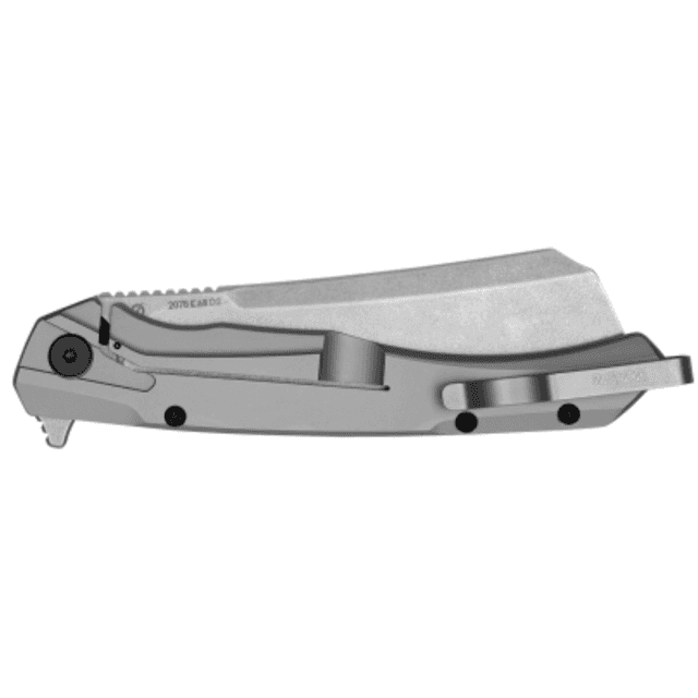 Kershaw Strata Knife, 4" Folding Cleaver Plain Stonewashed D2 Steel Blade Black Bead Blasted G10/SS Handle - 2078 Kershaw Strata Knife, 4" Folding Cleaver Plain Stonewashed D2 Steel Blade Black Bead Blasted G10/SS Handle - 2078