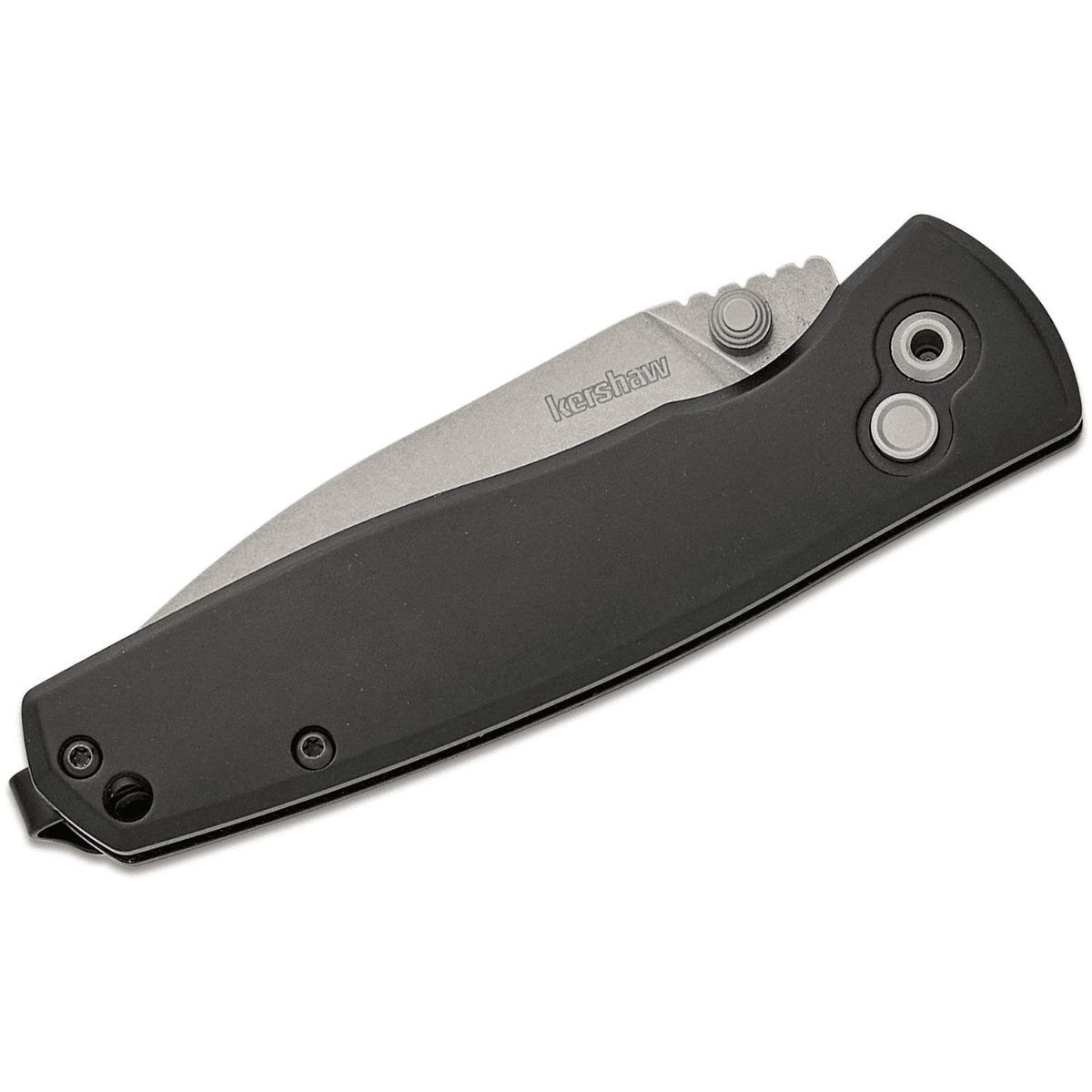 Kershaw Kindred Knife, 3" Folding Spear Point Plain Stonewashed D2 Steel Blade Black Anodized Aluminum Handle - 2053 Kershaw Kindred Knife, 3" Folding Spear Point Plain Stonewashed D2 Steel Blade Black Anodized Aluminum Handle - 2053