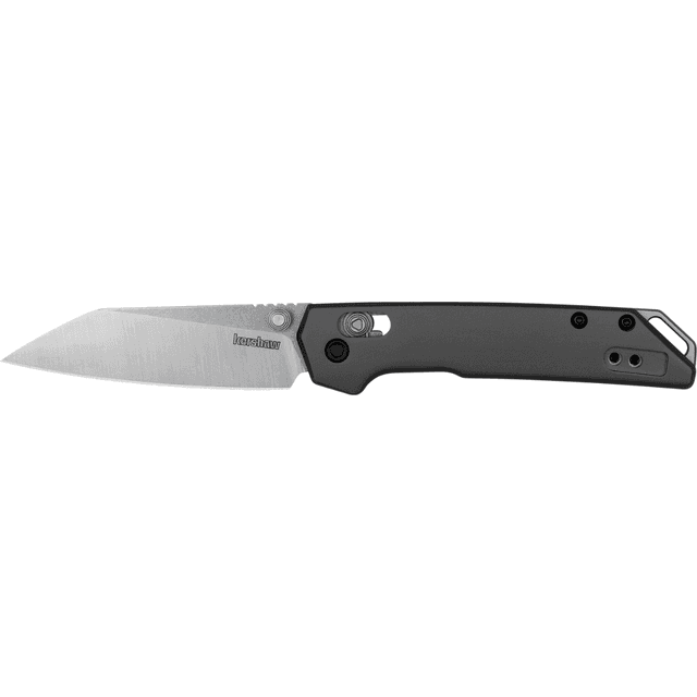 Kershaw Mini Iridium Knife, 3" Folding Reverse Tanto Plain Stonewashed D2 Steel Blade Gray Anodized Aluminum Handle - 2051R Kershaw Mini Iridium Knife, 3" Folding Reverse Tanto Plain Stonewashed D2 Steel Blade Gray Anodized Aluminum Handle - 2051R