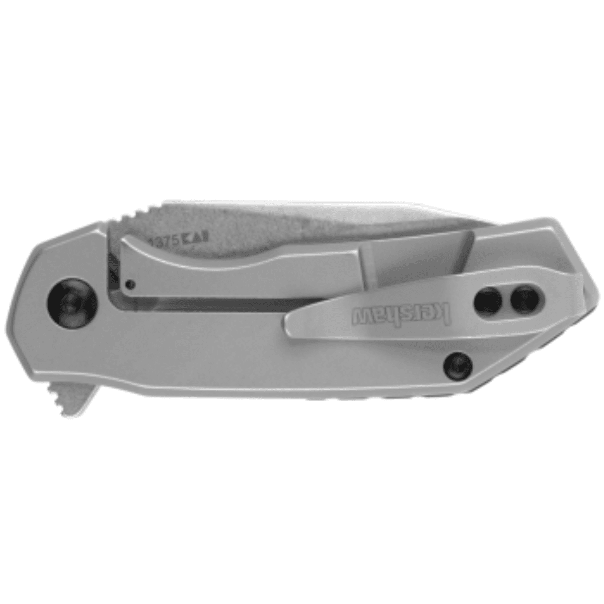 Kershaw Valve Knife, EDC 2.25" Folding Drop Point Plain Stonewashed 4Cr14 Blade Bead Blasted Stainless Steel Handle - 1375 Kershaw Valve Knife, EDC 2.25" Folding Drop Point Plain Stonewashed 4Cr14 Blade Bead Blasted Stainless Steel Handle - 1375