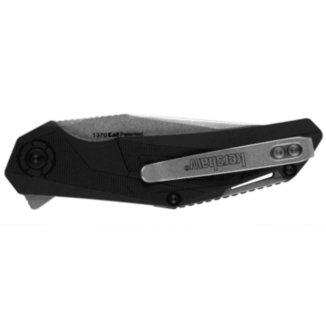 Kershaw Camshaft Knife, EDC 3" Folding Clip Point Plain Stonewashed 4Cr14 Blade Black GFN Handle - 1370 Kershaw Camshaft Knife, EDC 3" Folding Clip Point Plain Stonewashed 4Cr14 Blade Black GFN Handle - 1370