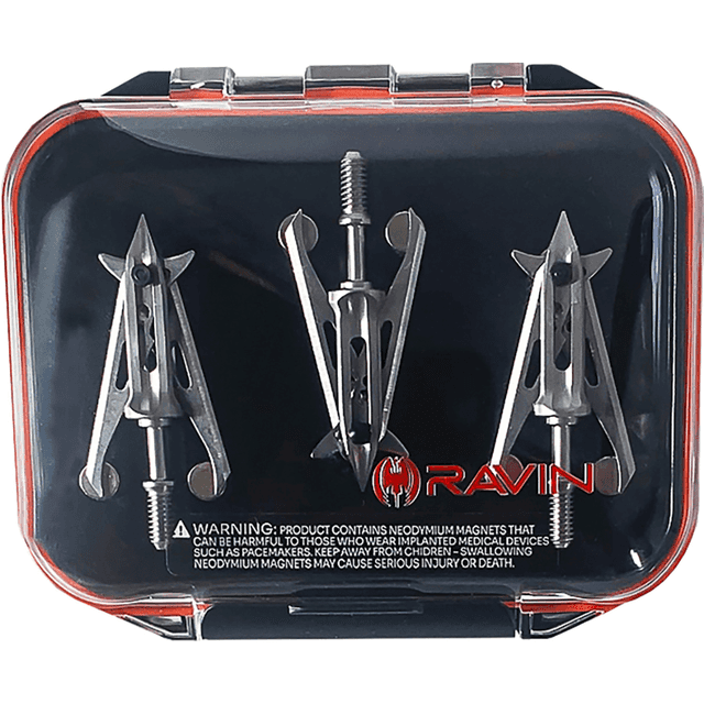 Ravin Broadhead Case, Secure Latch Double Sided Clear Covers 6 Broadheads - R109 Ravin Broadhead Case, Secure Latch Double Sided Clear Covers 6 Broadheads - R109