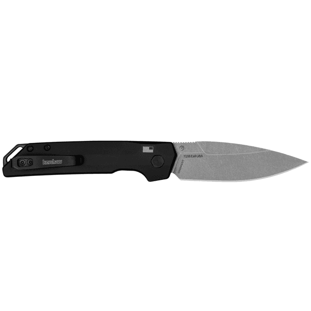 Kershaw Launch Iridium Knife, Automatic 3.45" Folding Spear Point Plain Stonewashed CPM MagnaCut Steel Blade Black Anodized Aluminum Handle - 7038 Kershaw Launch Iridium Knife, Automatic 3.45" Folding Spear Point Plain Stonewashed CPM MagnaCut Steel Blade Black Anodized Aluminum Handle - 7038