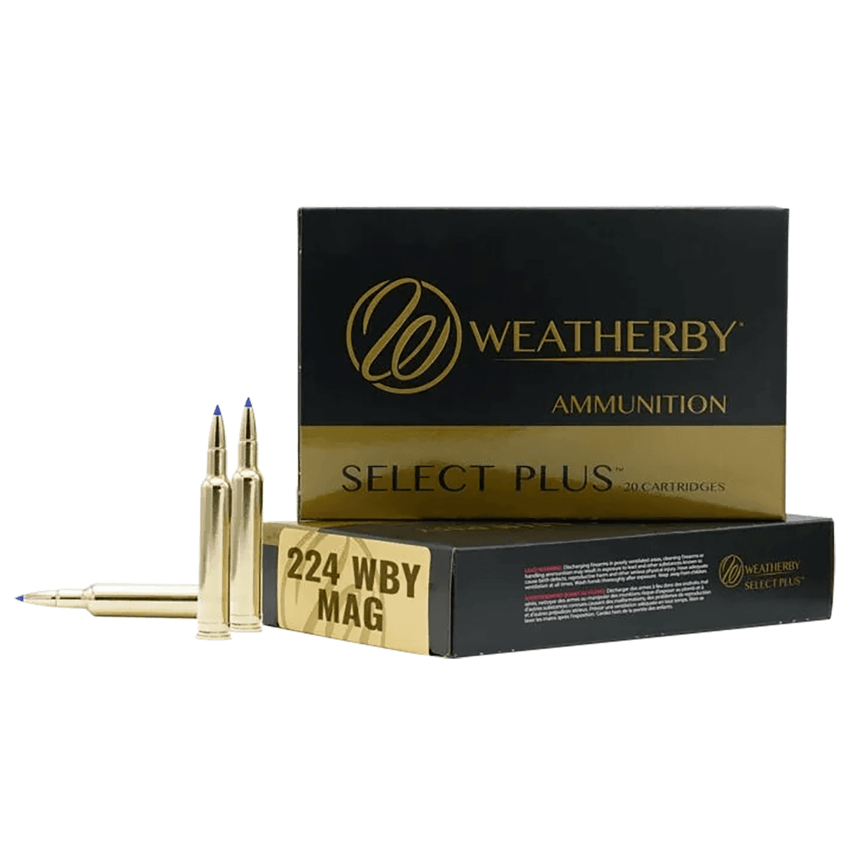 Weatherby Select Plus Cartridge, 37gr Hammer Custom 20 Per Box/10 Case 224 WthbyMag - M22437HCB Weatherby Select Plus Cartridge, 37gr Hammer Custom 20 Per Box/10 Case 224 WthbyMag - M22437HCB