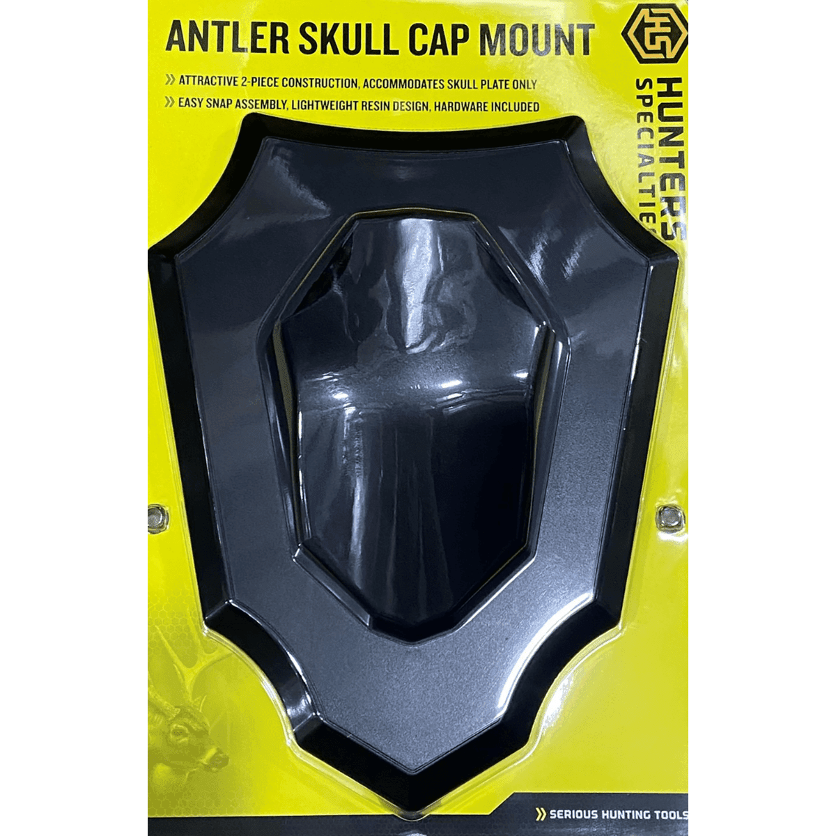 Hunters Specialties Antler Skull Cap Mount, Black Resin - HSBBSCASSY Hunters Specialties Antler Skull Cap Mount, Black Resin - HSBBSCASSY