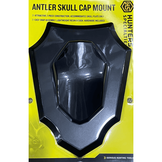 Hunters Specialties Antler Skull Cap Mount, Black Resin - HSBBSCASSY Hunters Specialties Antler Skull Cap Mount, Black Resin - HSBBSCASSY