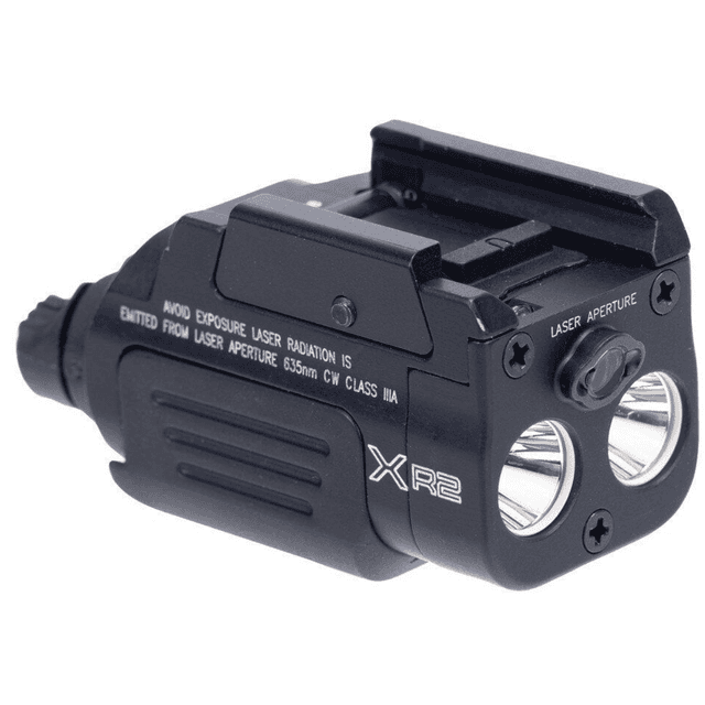 SureFire XR2-A-RD Compact Gun Light, Black Anodized Recoil/Weatherproof 800 Lumens White LED/Red Laser - XR2ARD SureFire XR2-A-RD Compact Gun Light, Black Anodized Recoil/Weatherproof 800 Lumens White LED/Red Laser - XR2ARD