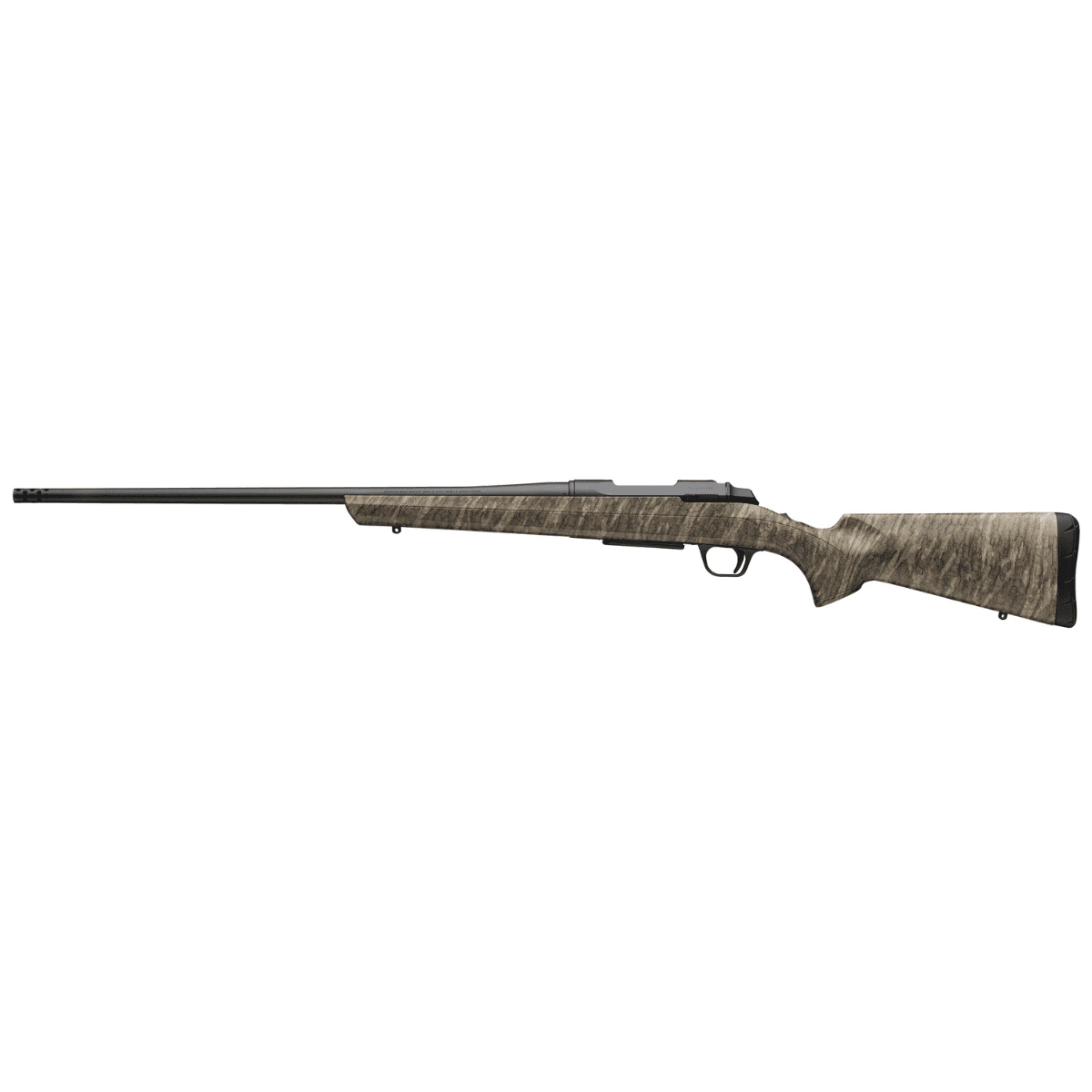 Browning AB3 Rifle, 22" Matte Blued Threaded Sporter Barrel Matte Blued Drilled & Tapped Steel Receiver Fixed w/Textured Grip Panels Mossy Oak Bottomland Composite Stock 4+1rd 30-06 Springfield - 035841226 Browning AB3 Rifle, 22" Matte Blued Threaded Sporter Barrel Matte Blued Drilled & Tapped Steel Receiver Fixed w/Textured Grip Panels Mossy Oak Bottomland Composite Stock 4+1rd 30-06 Springfield - 035841226