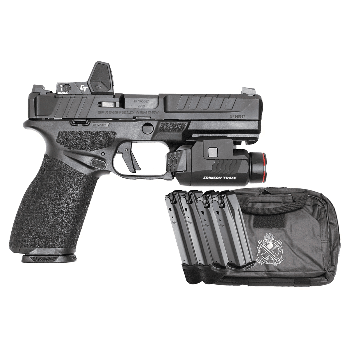 Springfield Echelon 9mm Optic Ready Pistol with Crimson Trace Red Dot/Light, Gear Up package Springfield Echelon 9mm Optic Ready Pistol with Crimson Trace Red Dot/Light, Gear Up package