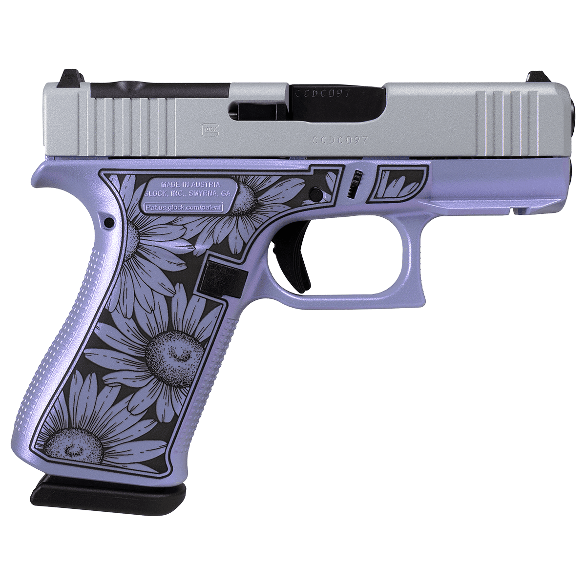 Glock UX4350204FRMOSNDAISYPU G43X MOS Miss Daisy Sub-Compact Frame 9mm Handgun Glock UX4350204FRMOSNDAISYPU G43X MOS Miss Daisy Sub-Compact Frame 9mm Handgun
