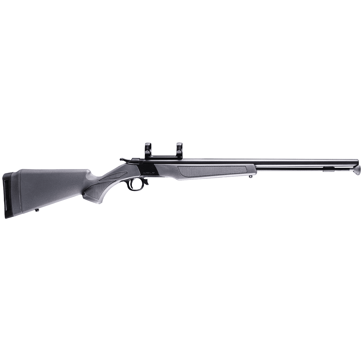 CVA PR2119M Wolf 50 Cal 24" Blued Steel Barrel & Steel Receiver w/Picatinny Rail, Fixed Stealth Gray Synthetic Stock CVA PR2119M Wolf 50 Cal 24" Blued Steel Barrel & Steel Receiver w/Picatinny Rail, Fixed Stealth Gray Synthetic Stock