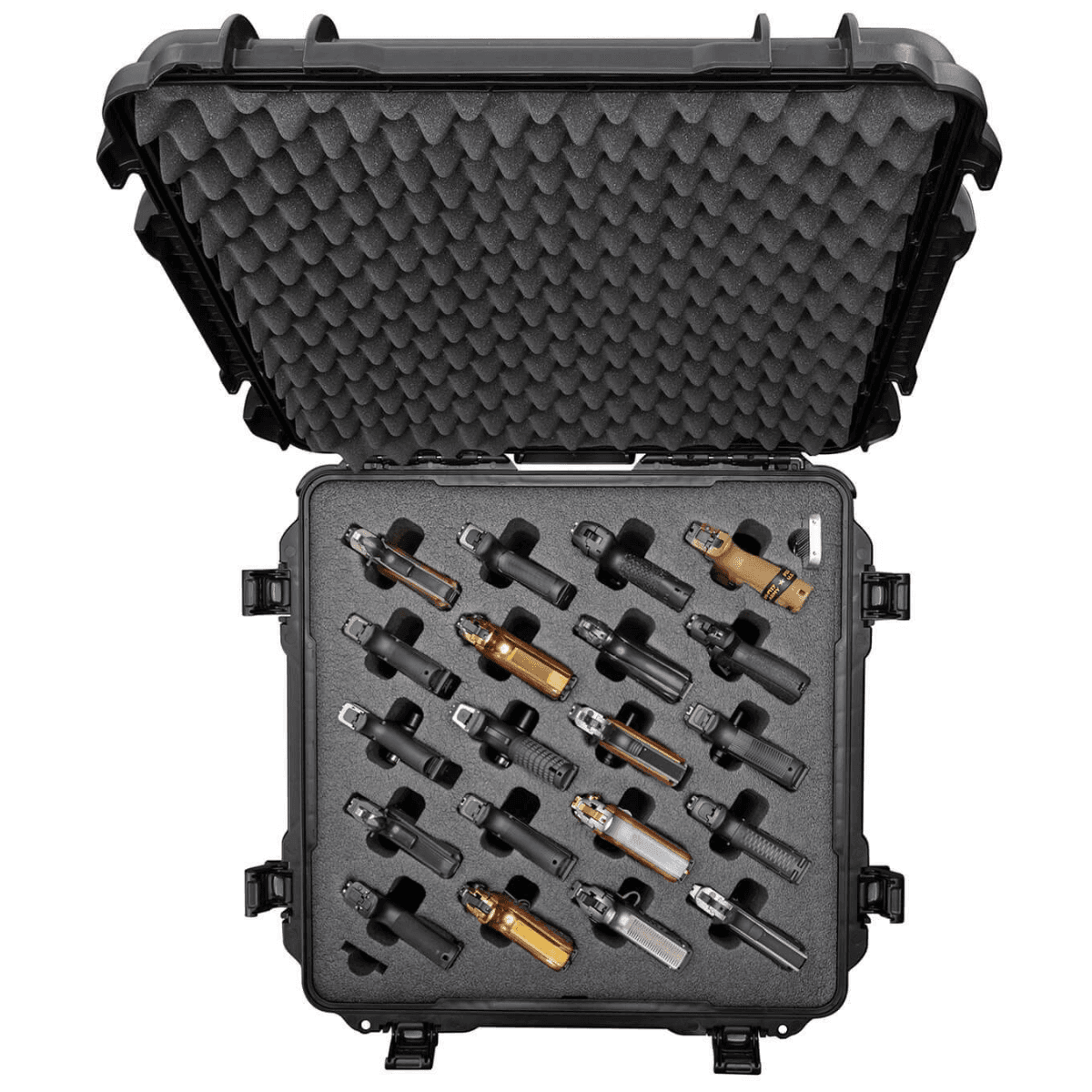 Nanuk 968 20 Up Gun Case, Black Polymer w/ Closed-Cell Foam Padding Wheels & Handle 21.50" L × 21.50" W × 11.80" H Interior Dimensions - 96820UP1 Nanuk 968 20 Up Gun Case, Black Polymer w/ Closed-Cell Foam Padding Wheels & Handle 21.50" L × 21.50" W × 11.80" H Interior Dimensions - 96820UP1