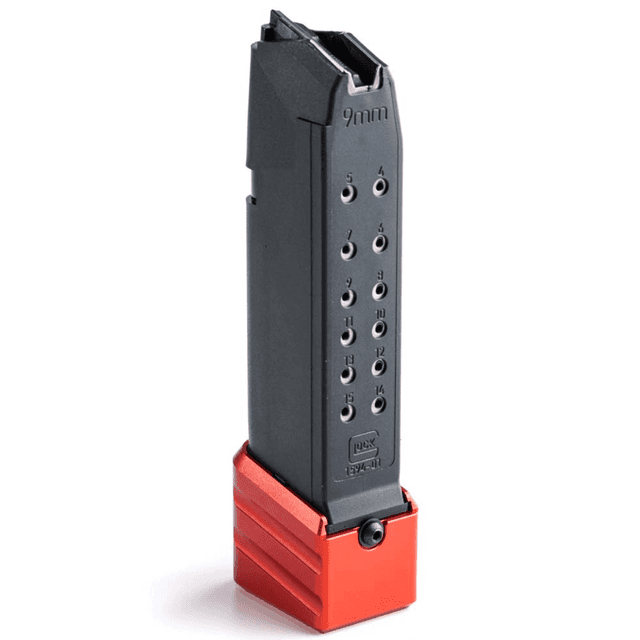 Cross Armory Magazine Extension, Red Aluminum Fits Glock 17/22/31 Gen 1-5 - CRG+0MEG17RD Cross Armory Magazine Extension, Red Aluminum Fits Glock 17/22/31 Gen 1-5 - CRG+0MEG17RD