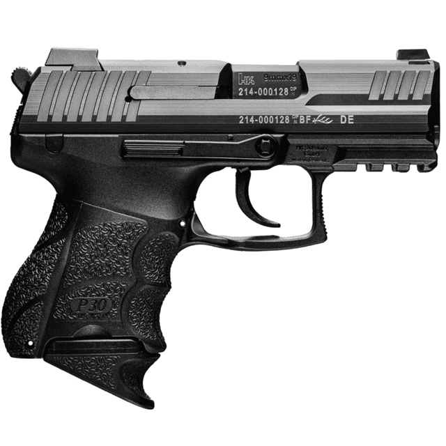 HK P30SK V3 Pistol, 3.27" Steel Barrel Black Cerakote Serrated Steel Slide Black Polymer Frame w/Picatinny Rail Ambidextrous 12+1/15+1rd Sub-Compact Frame 9mm Luger - 81001109 HK P30SK V3 Pistol, 3.27" Steel Barrel Black Cerakote Serrated Steel Slide Black Polymer Frame w/Picatinny Rail Ambidextrous 12+1/15+1rd Sub-Compact Frame 9mm Luger - 81001109