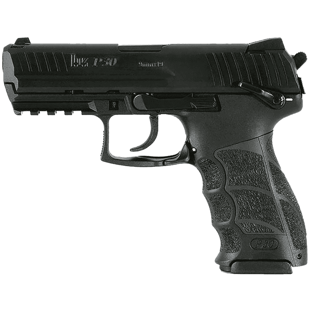 HK P30 V3 Pistol, 3.85" Black Polygonal Rifled Barrel Black Cerakote Serrated Steel Slide Black Polymer Frame w/Picatinny Rail Black Interchangeable Backstrap Grip Ambidextrous Rear Decocker Button 17+1/20+1rd 9mm Luger - 81001102 HK P30 V3 Pistol, 3.85" Black Polygonal Rifled Barrel Black Cerakote Serrated Steel Slide Black Polymer Frame w/Picatinny Rail Black Interchangeable Backstrap Grip Ambidextrous Rear Decocker Button 17+1/20+1rd 9mm Luger - 81001102