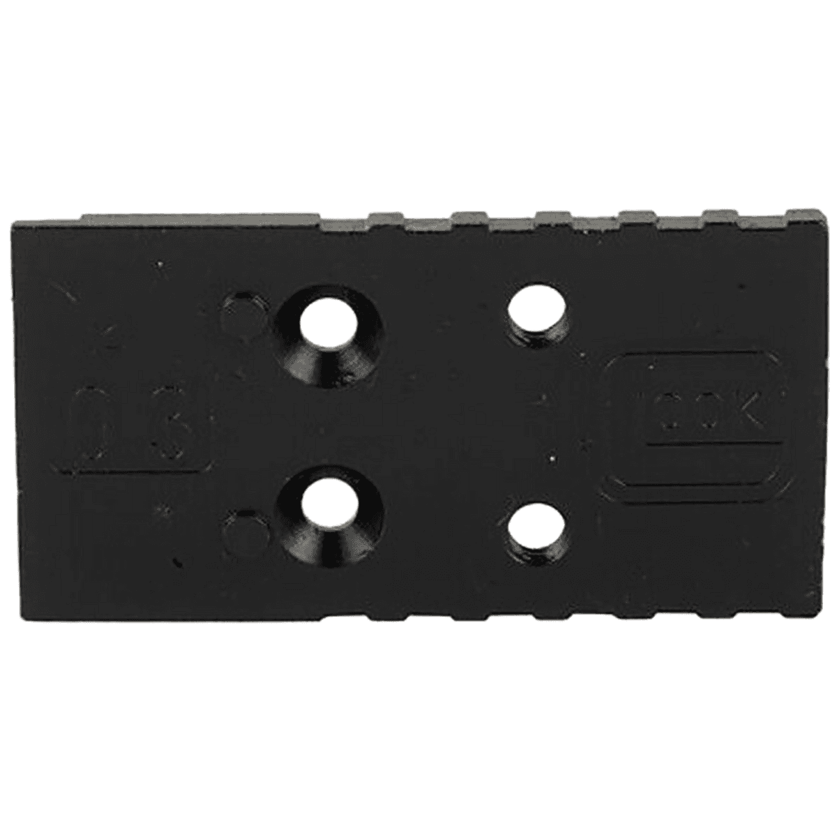 Glock MOS Adapter Plate 03, 5.50" L Black 9mm Fits MOS Pistol: G17, G19, G45, G47, G34 - 74010 Glock MOS Adapter Plate 03, 5.50" L Black 9mm Fits MOS Pistol: G17, G19, G45, G47, G34 - 74010