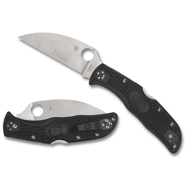 Spyderco Endela Lightweight Knife, 3.40" Folding Wharncliffe Plain VG-10 SS Blade Black Textured FRN Handle Includes Pocket Clip - C243FPWCBK Spyderco Endela Lightweight Knife, 3.40" Folding Wharncliffe Plain VG-10 SS Blade Black Textured FRN Handle Includes Pocket Clip - C243FPWCBK
