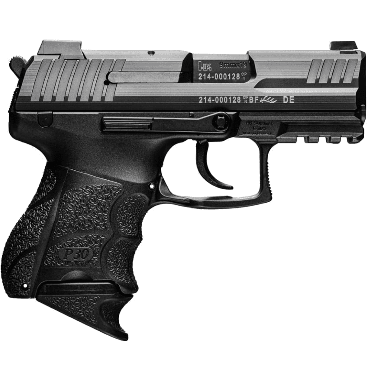 HK P30SK V3 Pistol, 3.27" Stainless Steel Barrel Black Cerakote Serrated Steel Slide Black Polymer Frame w/Picatinny Rail Ambidextrous Sub-Compact Frame 10+1rd 9mm Luger - 81001110 HK P30SK V3 Pistol, 3.27" Stainless Steel Barrel Black Cerakote Serrated Steel Slide Black Polymer Frame w/Picatinny Rail Ambidextrous Sub-Compact Frame 10+1rd 9mm Luger - 81001110