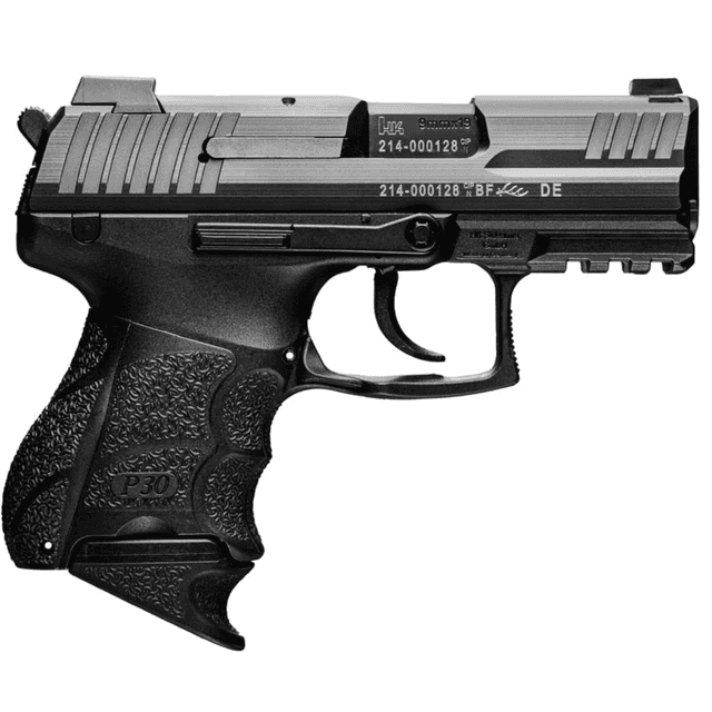 HK P30SK V3 Pistol, 3.27" Stainless Steel Barrel Black Cerakote Serrated Steel Slide Black Polymer Frame w/Picatinny Rail Ambidextrous Sub-Compact Frame 10+1rd 9mm Luger - 81001110 HK P30SK V3 Pistol, 3.27" Stainless Steel Barrel Black Cerakote Serrated Steel Slide Black Polymer Frame w/Picatinny Rail Ambidextrous Sub-Compact Frame 10+1rd 9mm Luger - 81001110