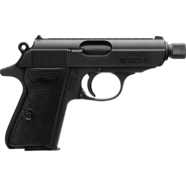 Walther Arms PPK/S Pistol, 3.30" Black Steel Threaded Barrel Black Serrated Zinc Alloy Slide Black Aluminum Frame w/Beavertail Textured Polymer Grip Carry Frame 7+1rd 32 ACP - 4796059 Walther Arms PPK/S Pistol, 3.30" Black Steel Threaded Barrel Black Serrated Zinc Alloy Slide Black Aluminum Frame w/Beavertail Textured Polymer Grip Carry Frame 7+1rd 32 ACP - 4796059